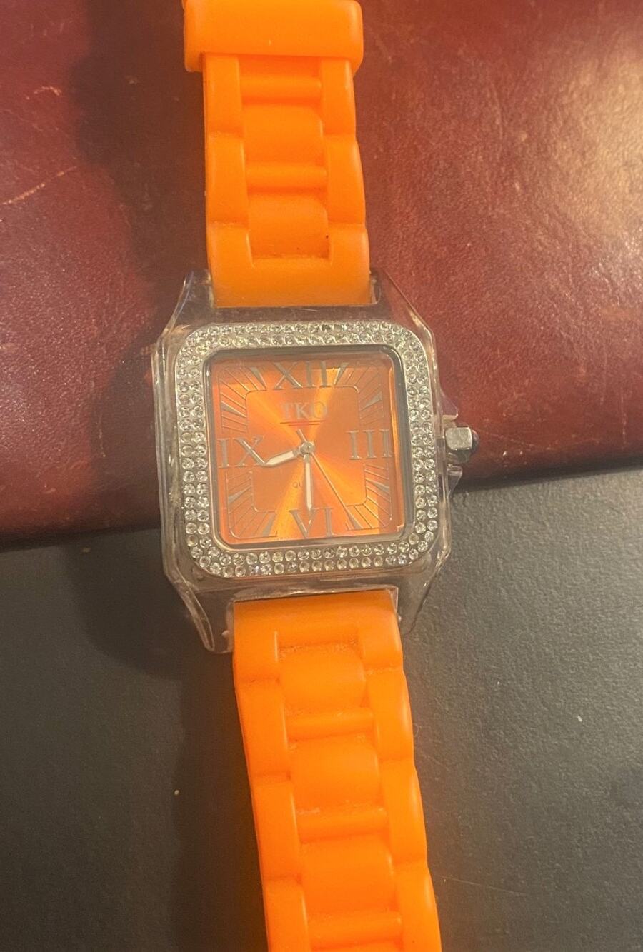 Women's 40mm TKO Watch, Clear Case, Crystal Accents